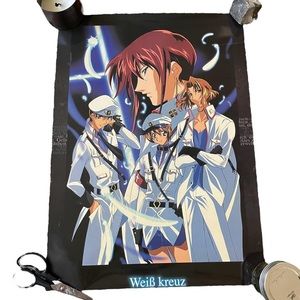 Vintage Weiß Kreuz Anime Poster